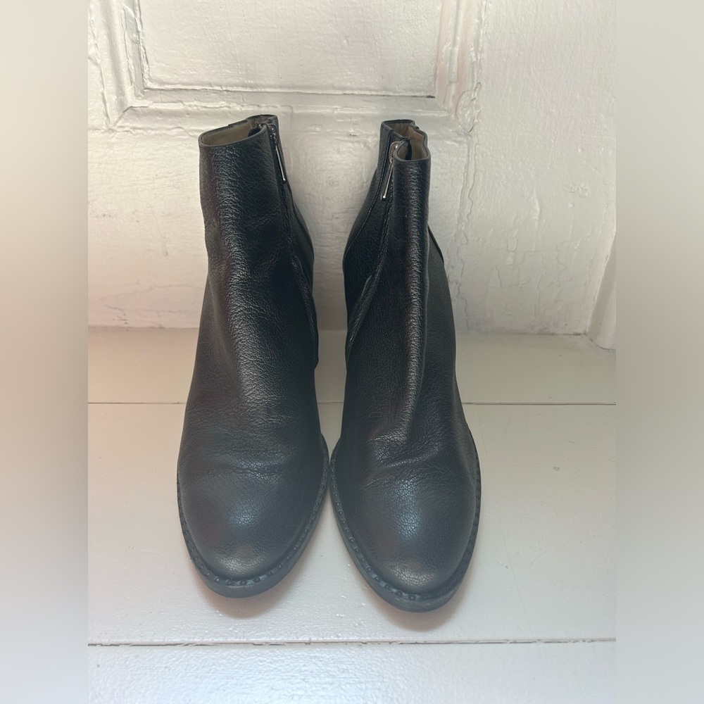 Paul Andrew black leather short boots